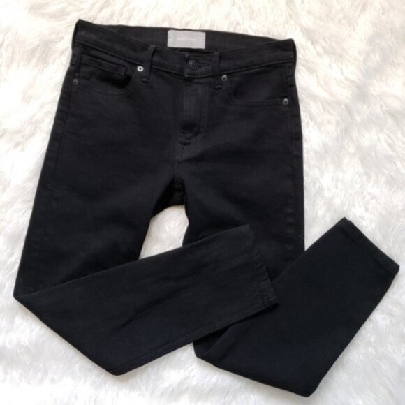 NWOT EVERLANE Mid-Rise Skinny Black Jeans Ankle Crop size 26Reg - Picture 2 of 15